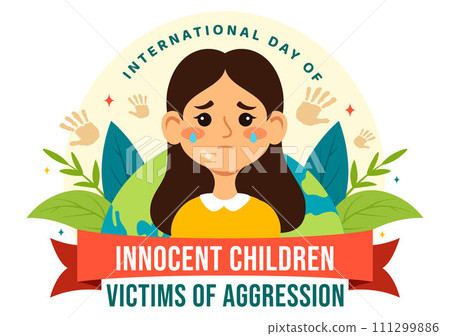 International Day of Innocent Children Victims of Aggression Vector Illustration on 4 June with Kids Sad Pensive and Cries in Flat Cartoon Background International Day of Innocent Children Victims of Aggression Vector Illustration on 4 June with Kids Sad Pensive and Cries in Flat Cartoon Background 111299886