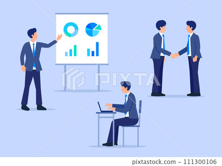 business scene icon set business scene icon set 111300106