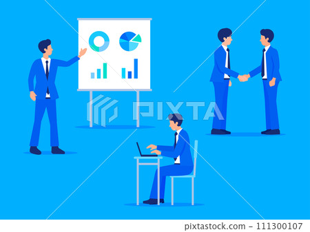 business scene icon set business scene icon set 111300107