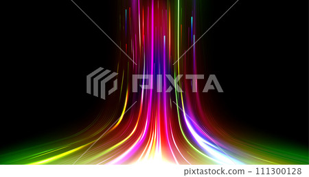 Abstract light speed effect on black background 111300128