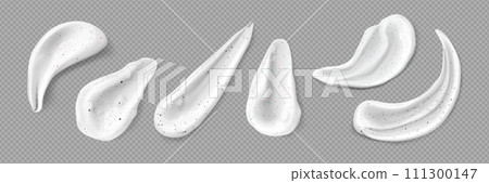 Set of scrub cream swatches Set of scrub cream swatches 111300147