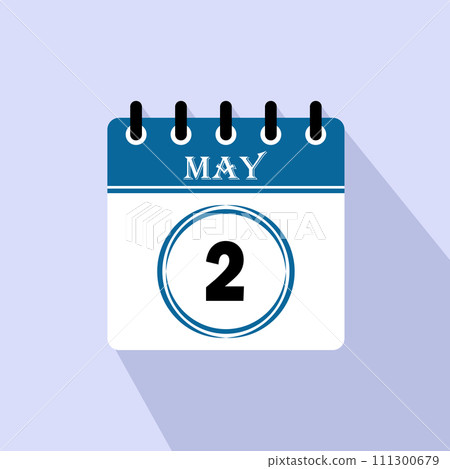Icon calendar day - 2 May Icon calendar day - 2 May 111300679
