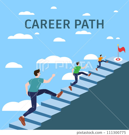 Personal Growth Career achieve goal, advancement concept Personal Growth Career achieve goal, advancement concept 111300775