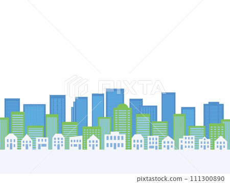 Urban landscape white space white background 111300890