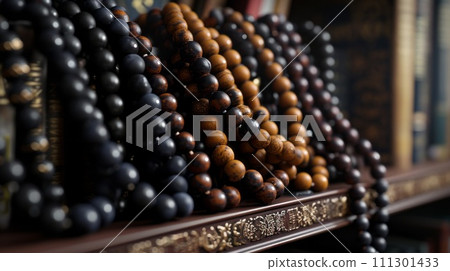 Muslim prayer rosary. Symbol of islam religion 111301433