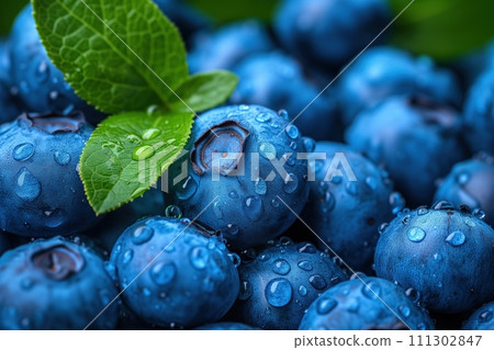 wet blueberry closeup berry background wet blueberry closeup berry background 111302847