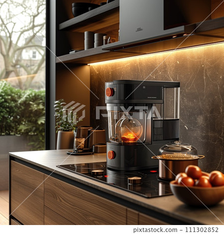 electric blender closeup on the table electric blender closeup on the table 111302852