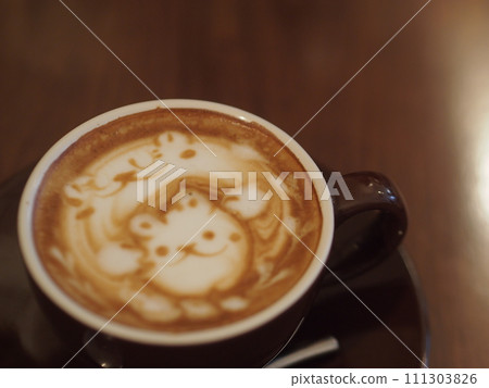 Latte art at a cafe Latte art at a cafe 111303826