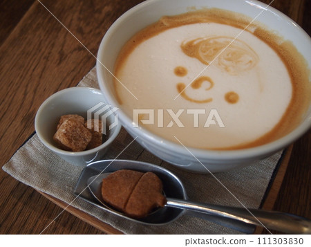 Latte art at a cafe Latte art at a cafe 111303830