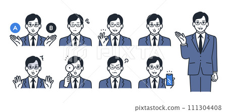 Management simple vector icon illustration set material 111304408