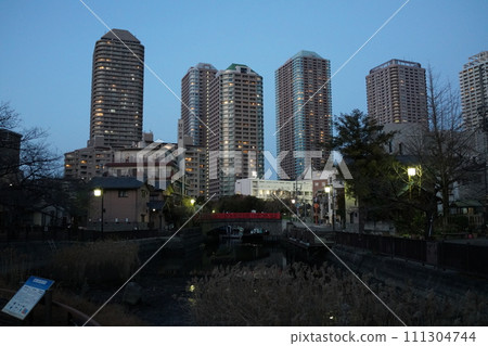 Urban park (dusk) 111304744