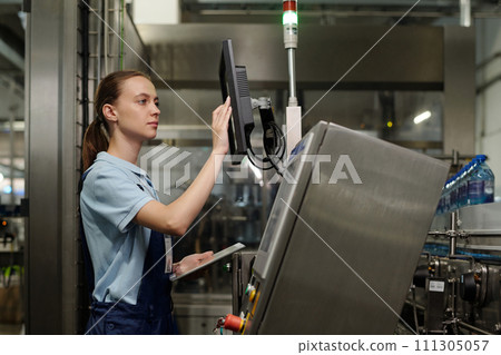 Entering data while touching display 111305057