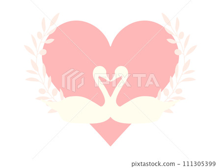 浪漫天鵝插畫 111305399