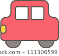 A simple cute illustration of a car seen from the side/side 111306599