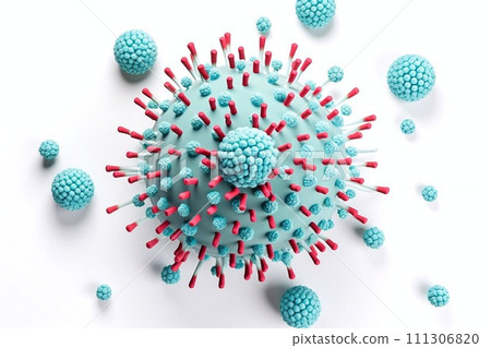 Coronavirus or Flu virus isolated 111306820