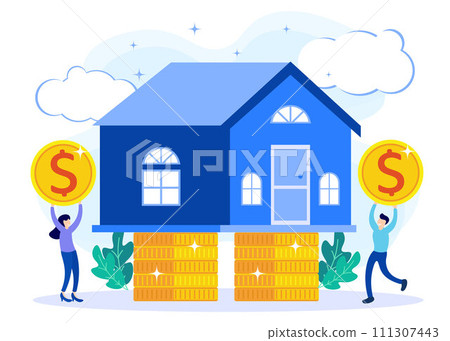 Illustration vector graphic cartoon character of investment 111307443