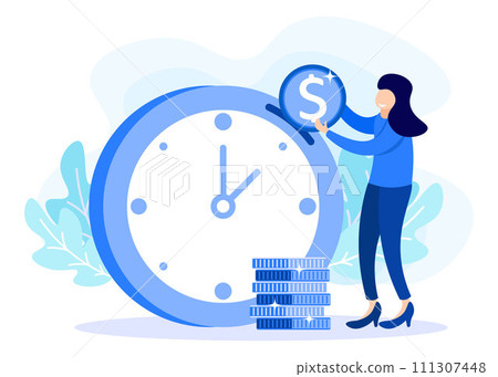 Illustration vector graphic cartoon character of investment 111307448