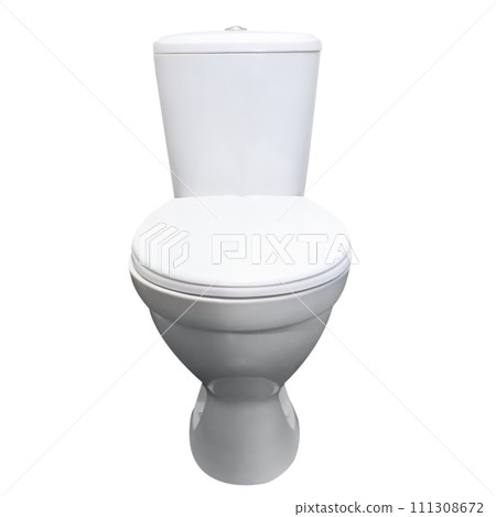 White flush toilet 111308672