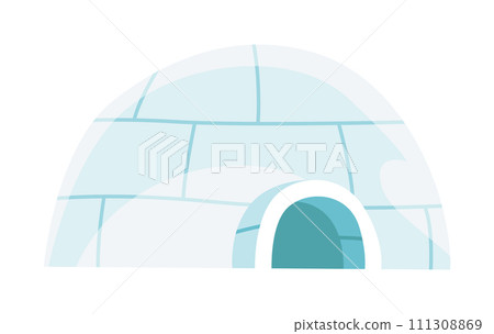 Iced igloo icon. Clipart image isolated on white background 111308869