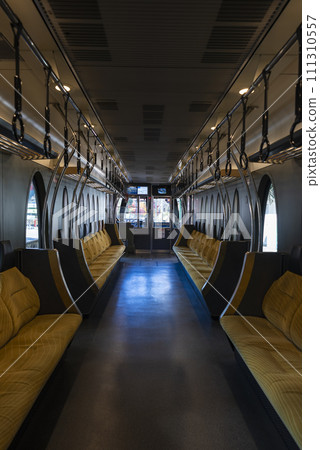 [Vertical photo] Inside the Eizan train 111310557