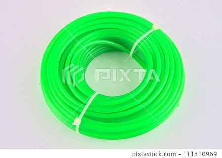 A string of grass cutter on white background A string of grass cutter on white background 111310969