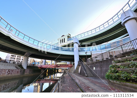 [Aichi Prefecture] Nagoya cityscape Nagoya Expressway Kurokawa Interchange and Horikawa 111311534