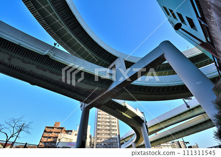 [Aichi Prefecture] Nagoya cityscape Nagoya Expressway Kurokawa Interchange 111311545