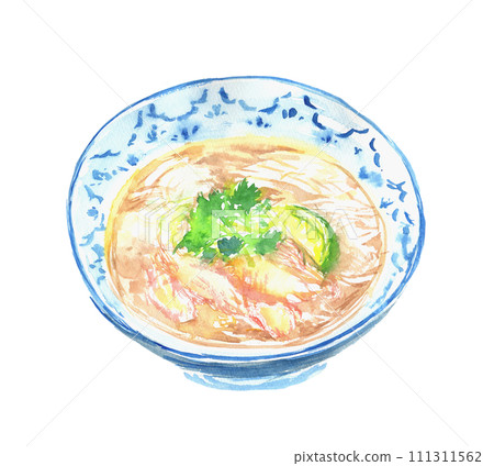 河粉畫水彩插圖 111311562