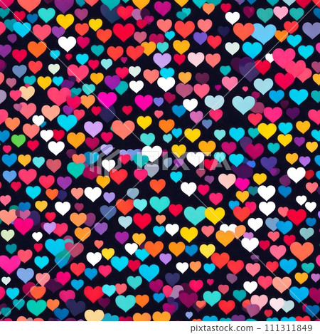 Colourful Heart shape lights Bokeh background 111311849