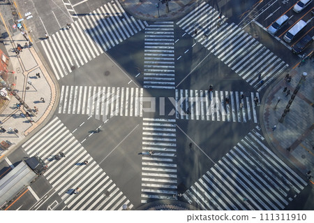 緊急十字路口 數寄屋橋十字路口 行人穿越道 111311910