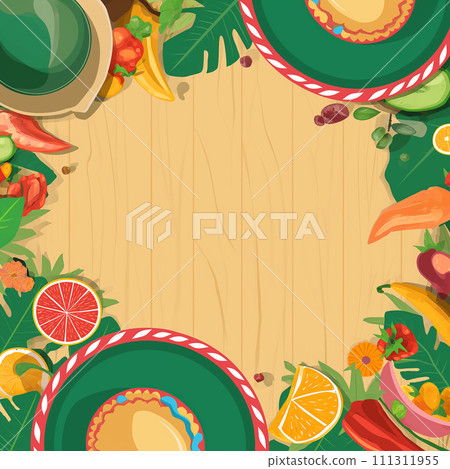 Background for Cinco de Mayo celebration. AI Generate. 111311955