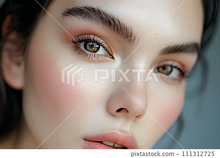 closeup portrait of a beautiful young woman 111312725