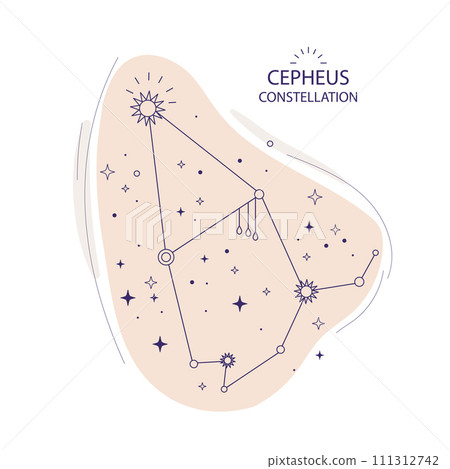 Star constellation Sepheus vector illustration Star constellation Sepheus vector illustration 111312742
