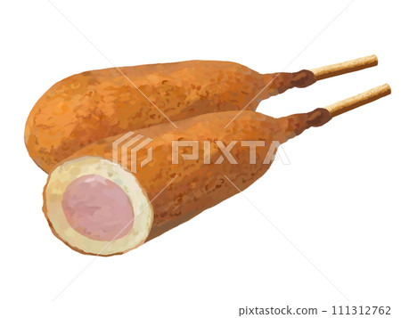 2 American dogs (cross section) without seasoning 111312762