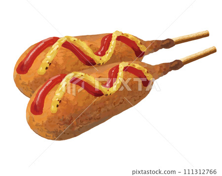 Corn dog (2 pieces) with seasoning 111312766