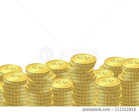 Illustration of stacks of dollar coins Illustration of stacks of dollar coins 111312918