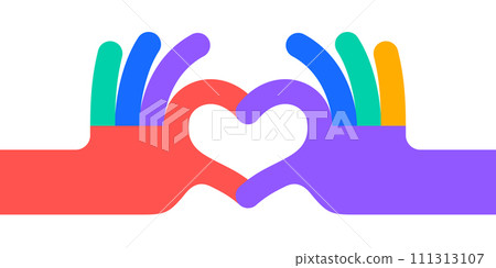 Hand sign Heart Love 111313107