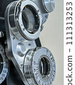Phoropter or ophthalmoscope equipment macro. 111313253