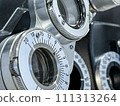 Phoropter or ophthalmoscope equipment macro. 111313264