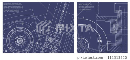 Engineering illustration set. Cover, flyer, banner, background Engineering illustration set. Cover, flyer, banner, background 111313320