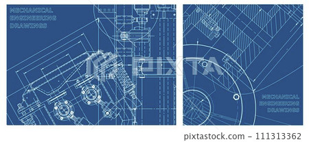 Engineering illustration set. Cover, flyer, banner, background Engineering illustration set. Cover, flyer, banner, background 111313362
