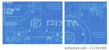 Engineering illustration set. Cover, flyer, banner, background 111313366
