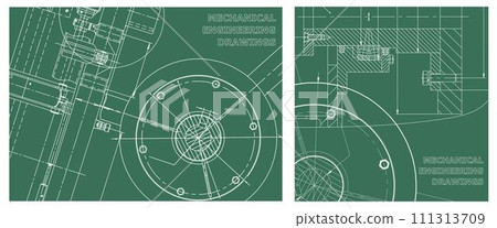 Engineering illustration set. Cover, flyer, banner, background Engineering illustration set. Cover, flyer, banner, background 111313709