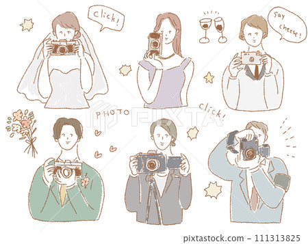 Person holding the camera (bride, groom, guests, ceremony staff, photographer) 111313825