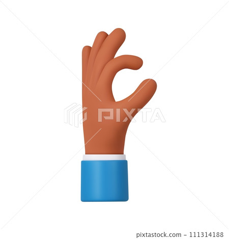 3d cartoon character hand. 3d cartoon character hand. 111314188