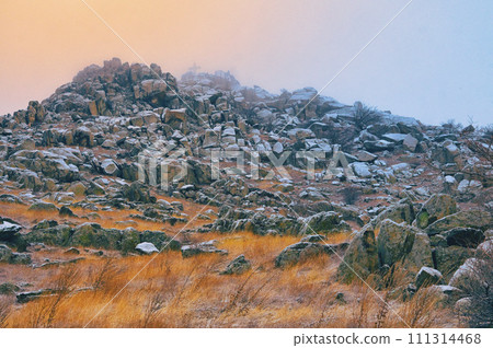 Winter in Macin Mountains, Romania 111314468