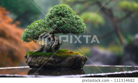 Majestic Bonsai Tree in Misty Ambiance Majestic Bonsai Tree in Misty Ambiance 111314682