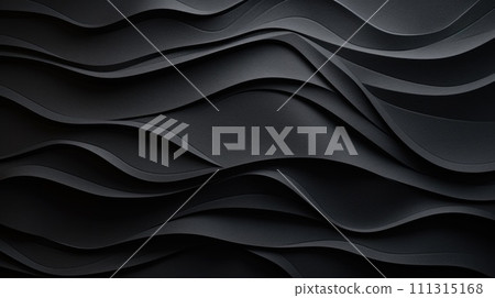 Wavy Black Abstract Background 111315168