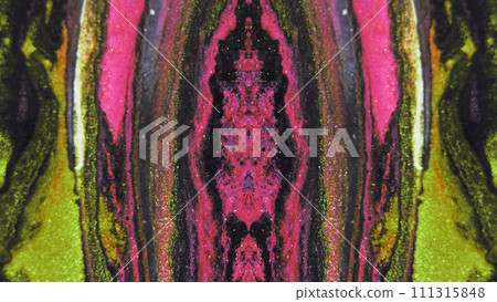 Paint drip glitter fluid texture sparkling ink mix 111315848