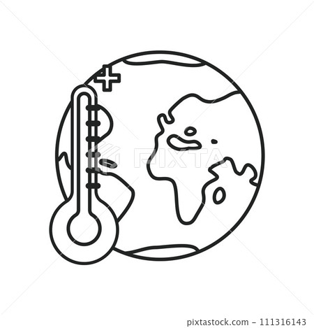 Global warming vector illustration. Contamination, ink staining pages atmospheric purity, narrates tale global warming Atmospheric ballet, dance between purity and pollution, unfolds in theater global 111316143